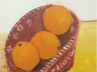 Oranges dans un compotier